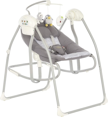 Dream On Me Sway 2in1 Cradling Swing & Rocker, Grey. Appears New - Lot 703