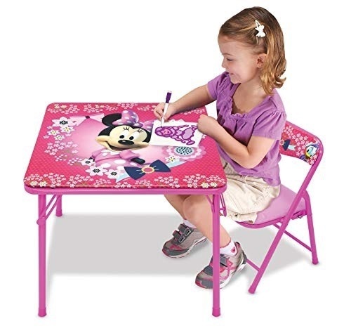 Minnie Mouse Blossoms & Bows Jr. Activity Table Set with 1 Chair. Appears New - Lot 708