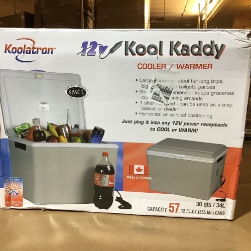 Koolatron P75 12-Volt Cooler Kool Kaddy 36 Quarts. Untested E-Commerce Return - Lot 713