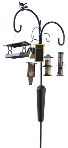 Squirrel Stopper Yellowstone: Old Faithful Birdfeeder Pole and Hook. Appears New with Damaged Box - Lot 723