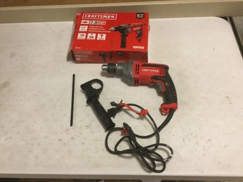 Craftsman 1/2-in 7-Amp Corded Hammer Drill. Tested and Works - Lot 748
