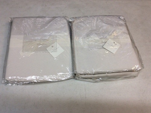 Lot of (2)- Pottery Barn Huntington Square Arm Armless Sectional Cushion Slipcovers. Sunbrella Rain, Natural. Appear New - Lot 801