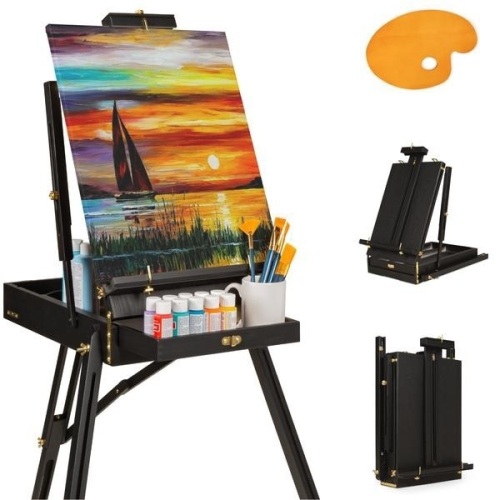 Portable Folding French Style Easel Tripod Stand w/ Drawer, Palette. Appears New - Lot 818