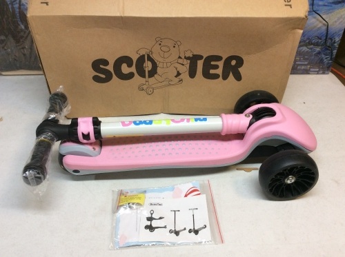 Kick Scooter For Kids With 3 Wheels. Pink. Appears New - Lot 822
