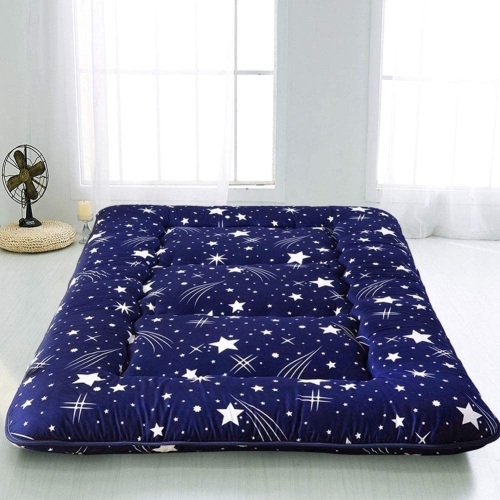 Navy Starry Sky Japanese Floor Futon Twin Mattress. Appears New - Lot 857
