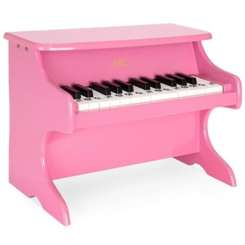 Kids 25-Key Wooden Learn-to-Play Mini Piano w/ Key Note Stickers, Music Book. Appears New - Lot 872