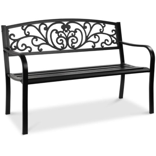 Steel Bench for Outdoor, Patio, Garden w/ Floral Design - 50in. Appears New - Lot 891