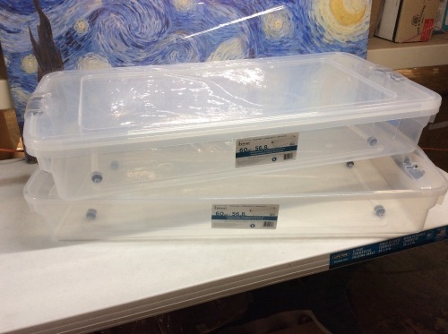 Lot of (2) 60 QT Underbed Storage Box. Appear New - Lot 928