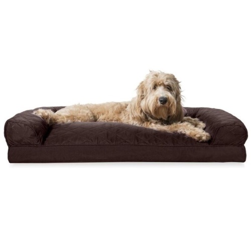 FurHaven Quilted Sofa Style Dog Bed. Large. Coffee Color. Appears New. E-Commerce Return - Lot 934