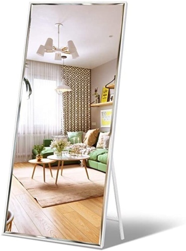 Aluminum Alloy Thickened Frame-65 x22, Full Length Mirror Silver Frame. Appears New - Lot 3011