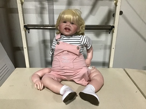 Zero Pam 28" Reborn Weighted Baby Doll - One Arm & Leg Not Connected - Lot 581
