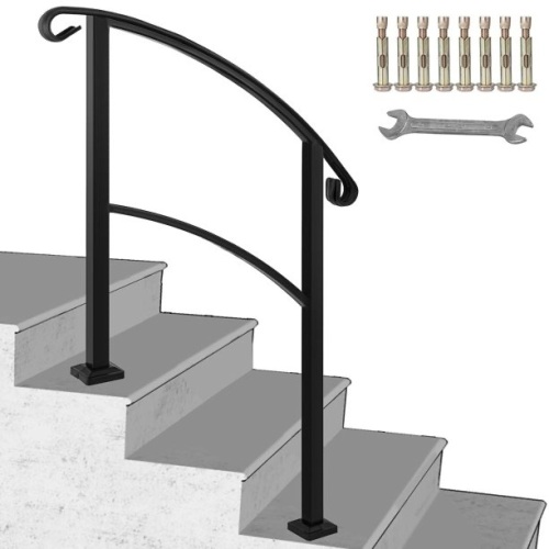 VEVOR 3-Step Transitional Handrail Fits 1 or 3 Steps   - Lot 174