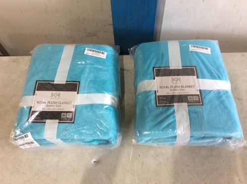 Lot of (2) Merry Life Royal Plush Blankets, Queen  - Lot 550