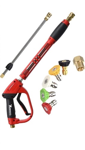 Core-X High Pressure Washer Gun, 5 Spray Nozzle Tips & Replacment Wand Extension - Appears New  - Lot 1119