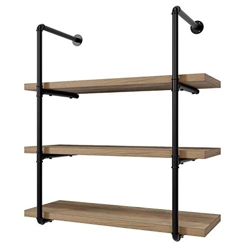 HOMECHO 3 Tier Pipe Shelving Unit with Planks - Lot 439