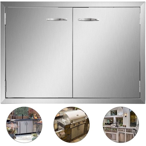 Mophorn BBQ Stainless Steel Double Access Door 33W x 22H Inch - Lot 1123