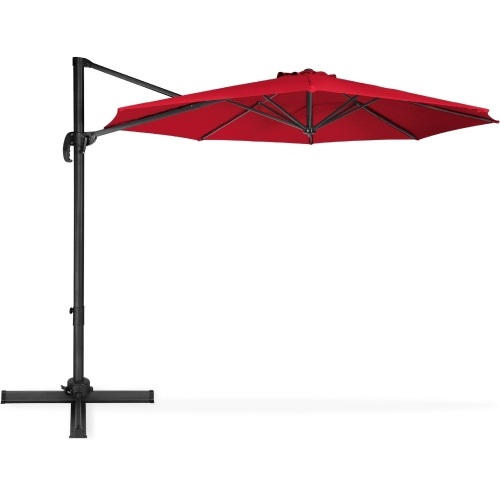 10ft 360-Degree Rotating Cantilever Offset Hanging Market Patio Umbrella w/ Easy Tilt - Lot 831