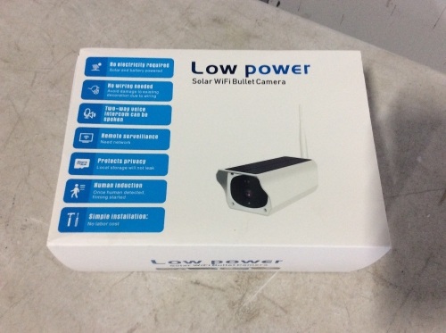 Low Power Solar Wifi Bullet Camera - Lot 540