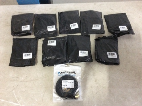 Lot of (10) VANDESAIL CAT7 Flat Network Cables, 9', Packs of 2 - Lot 384