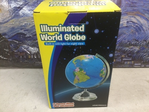 Illuminated World Globe - Appears New  - Lot 1182