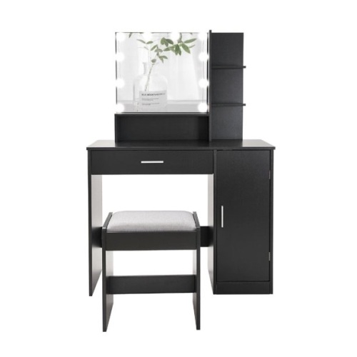 USIKEY Vanity Table and Cushioned Stool Set  - Lot 340