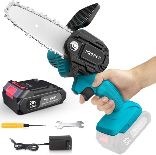 Merece 4 Inch Mini Cordless Chainsaw 20v 2.0Ah - Lot 582