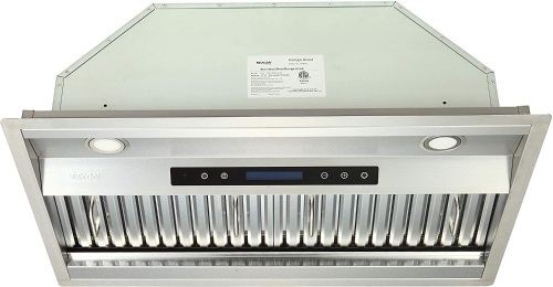 EKON NAB02-30" 900CFM Range Hood Insert, Ducted/Ductless Built-in with Remote/4 Speeds Touch Control LCD Display, Baffle Filters - Lot 168