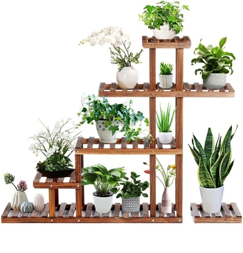 TOOCA 5 Tier Stylish Wood Plant Stand - E-Comm Return, Appears New  - Lot 1177