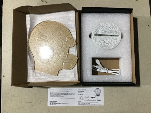 Case of (38) Chiefs NFL 3D Illusino LED Lamps - Lot 1088