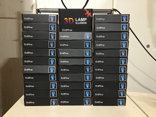 Case of (32) Ravens NFL 3D Illusion LED Lamps - Lot 1160