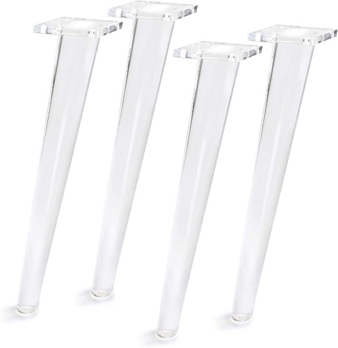 16" Clear Acrylic Furniture Legs, Set of 4 - Lot 335