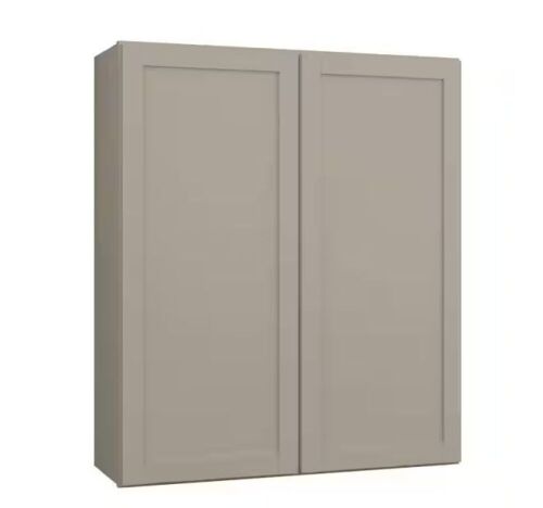 Hampton Bay Courtland 36 in. W x 12 in. D x 42 in. H Assembled Shaker Wall Kitchen Cabinet in Sterling Gray  - Lot 32