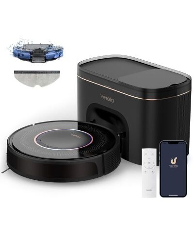  Verefa V60 Pro Robot Vacuum and Mop, Self Emptying - Lightly Used - Lot 85