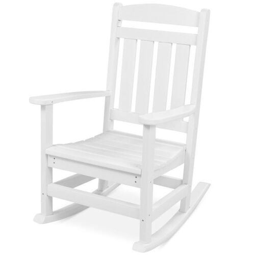 All-Weather Indoor Outdoor Porch Rocking Chair w/ 300lb Weight Capacity - Lot 99