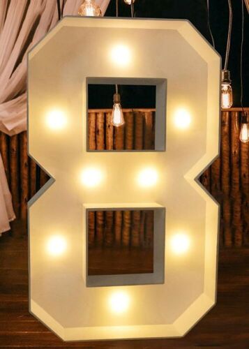 Lot of (5) Pooqla 3' Light Up Marquee Letter "8"  - Lot 129