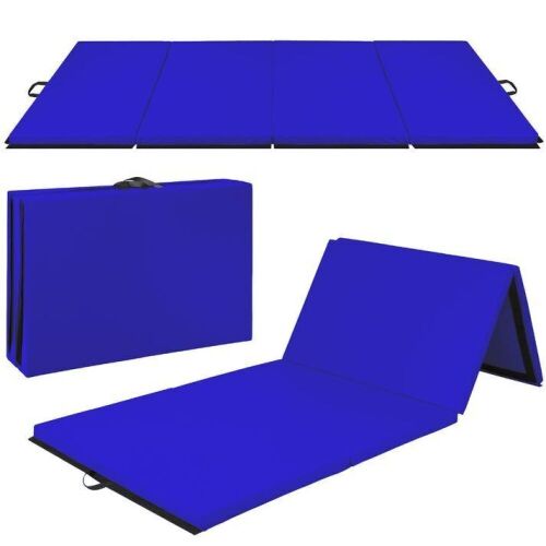 Folding Exercise Fitness Workout Gym Floor Mat w/ Handles - Lot 149