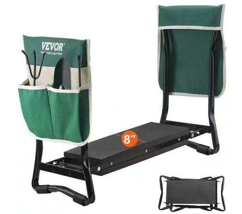 Folding Garden Kneeler and Seat, 330 lbs. Load Capacity, 8 in. EVA Wide Pad - Lot 302