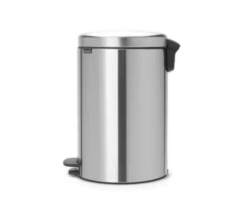 Brabantia NewIcon 5.3 Gal. Matte Steel Fingerprint Proof Step-On Trash Can  - Lot 334