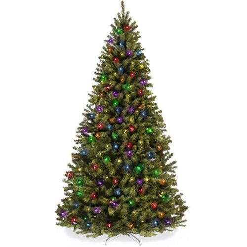 4.5' Pre-Lit Artificial Spruce Christmas Tree w/ Multicolored LED Lights - Lot 373