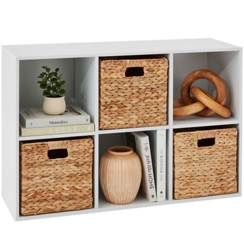 6-Cube Bookshelf, 11in Storage Display w/ Removable Panels, Customizable - Lot 466