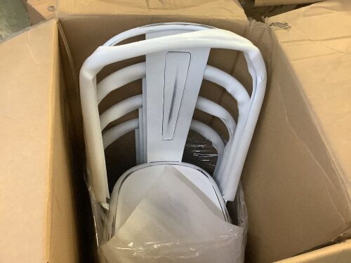 Set of 4 Metal Dining Chairs  - Lot 488