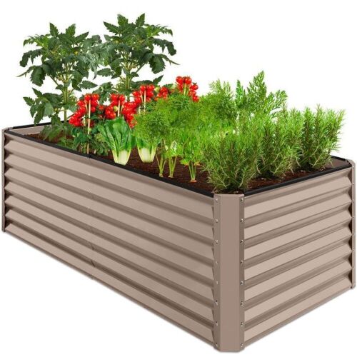 Outdoor Metal Raised Garden Bed for Vegetables, Flowers, Herbs - 6x3x2ft - Lot 551