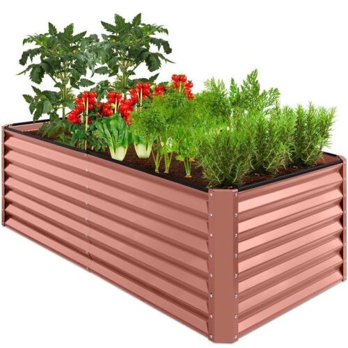 Outdoor Metal Raised Garden Bed for Vegetables, Flowers, Herbs - 6x3x2ft - Lot 564