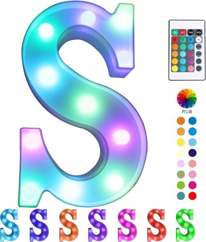 Lot of (4) Pooqla 3' RGB Marquee Letter "S"  - Lot 669