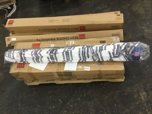 10' Striped Patio Umbrella  - Lot 711