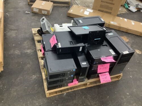 Pallet of CPU's and Projectors - For Parts or Repair  - Lot 753