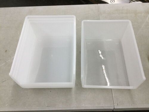 Lot of (4) Stackable Plastic Storage Bins  - Lot 433