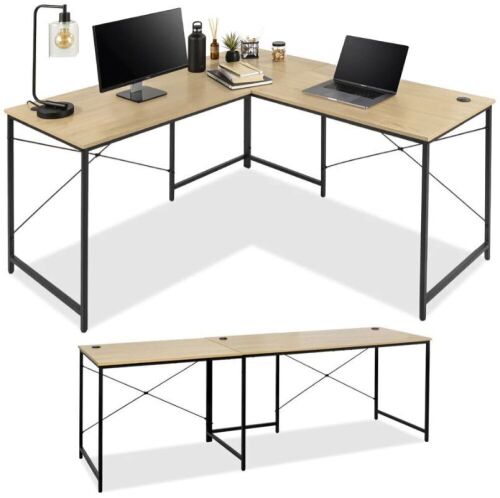 Modular L-Shaped Office Desk w/Customizable Setup - 94.5in - Lot 745