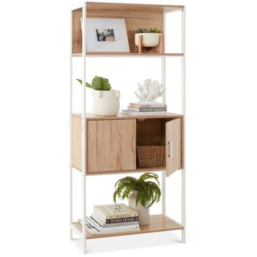 Storage Bookshelf for Living Room, Walkway w/ Cabinet, Elevated Design - Lot 678