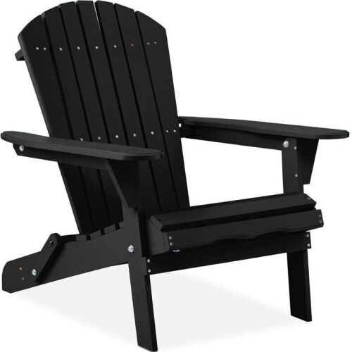 Folding Wooden Adirondack Chair, Accent Furniture w/ Natural Woodgrain - Lot 709